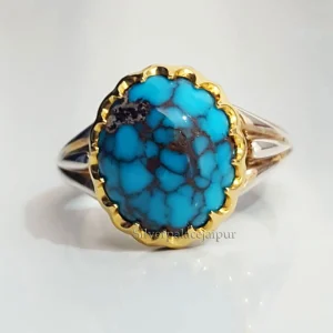 Blue Copper Turquoise Ring, 925 Sterling Silver Ring, December Birthstone Promise Ring
