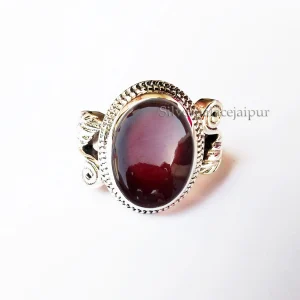 Natural Garnet Gemstone Ring, 925 Sterling Silver, Garnet Ring, Women’s Garnet Ring, Best Gift For Her