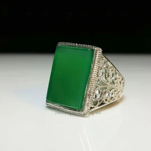 Green Onyx Ring, 925 Sterling Silver, Gift For Him Onyx Ring, Onyx Jewelry
