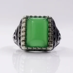 Green Onyx Ring, Onyx Ring, Onyx Jewelry, Green Onyx Gemstone Ring