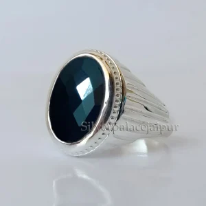 Black Onyx Ring, 925 Solid Silver Ring, Onyx Mens Ring, Onyx Cabochon Ring